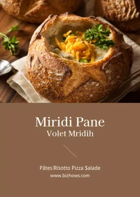 Promouvoir un menu brun, propre et stylisé