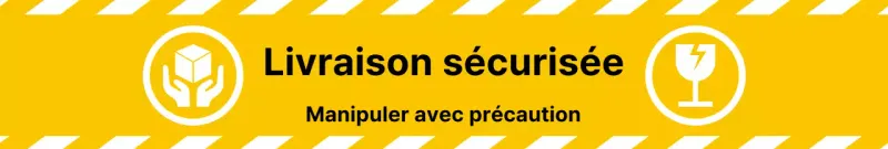 Icône jaune simple Expédition sûre