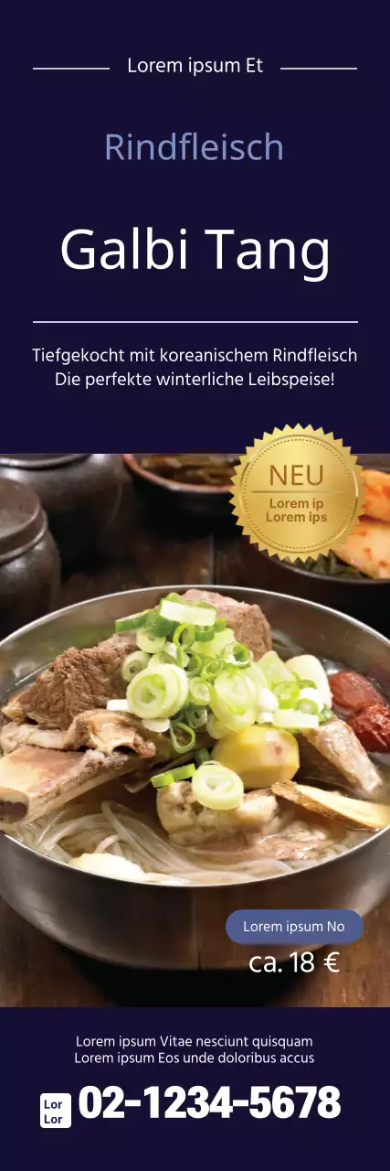 Werbung für ein neues Curry-Menü