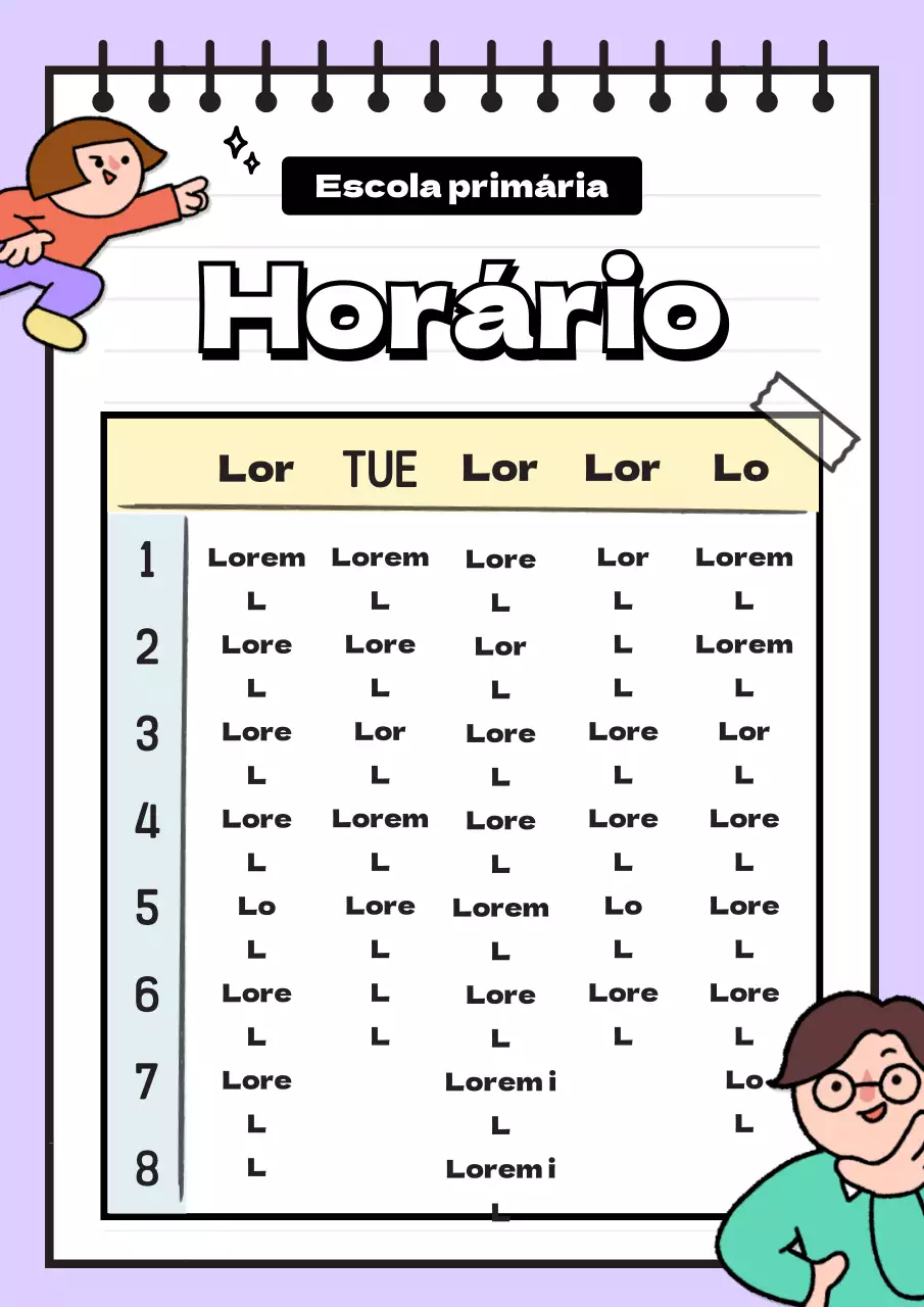 Horário escolar 04