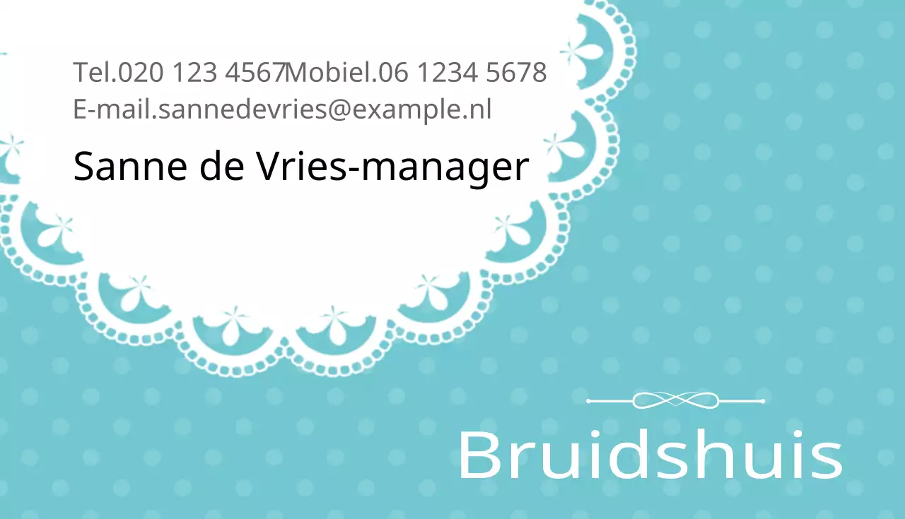 Visitekaartjes bruiloft