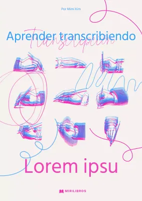 Portadas dibujadas a mano en colores neón