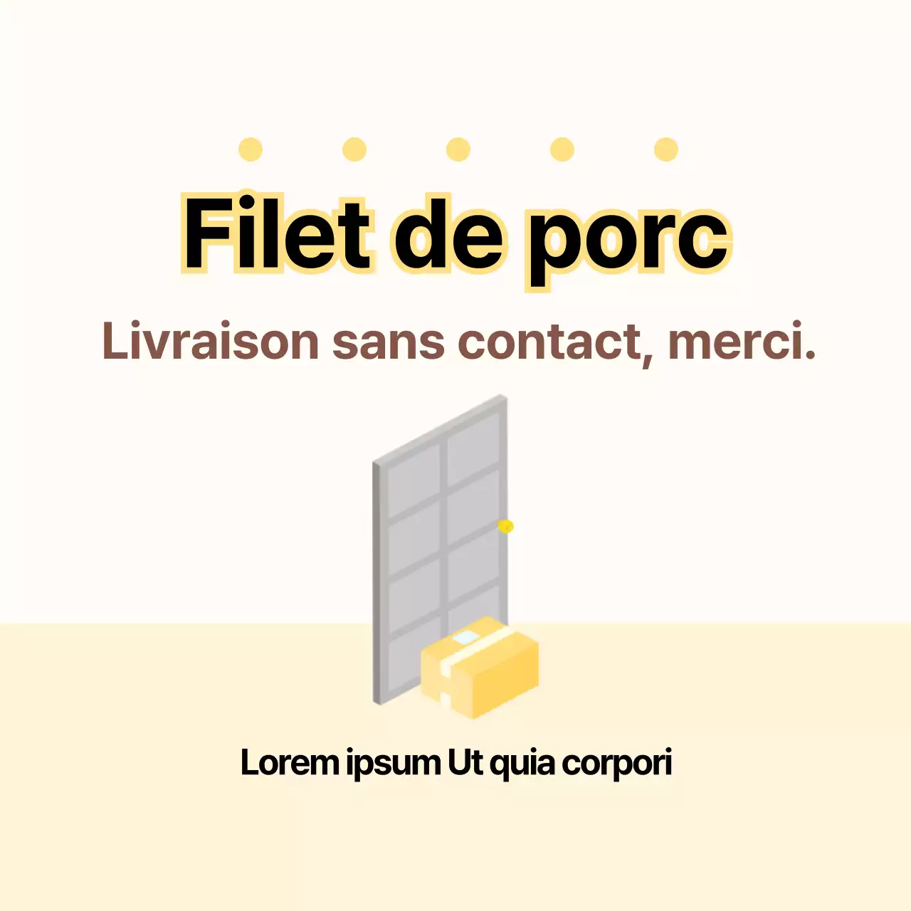 Autocollants simples pour filet d'agneau