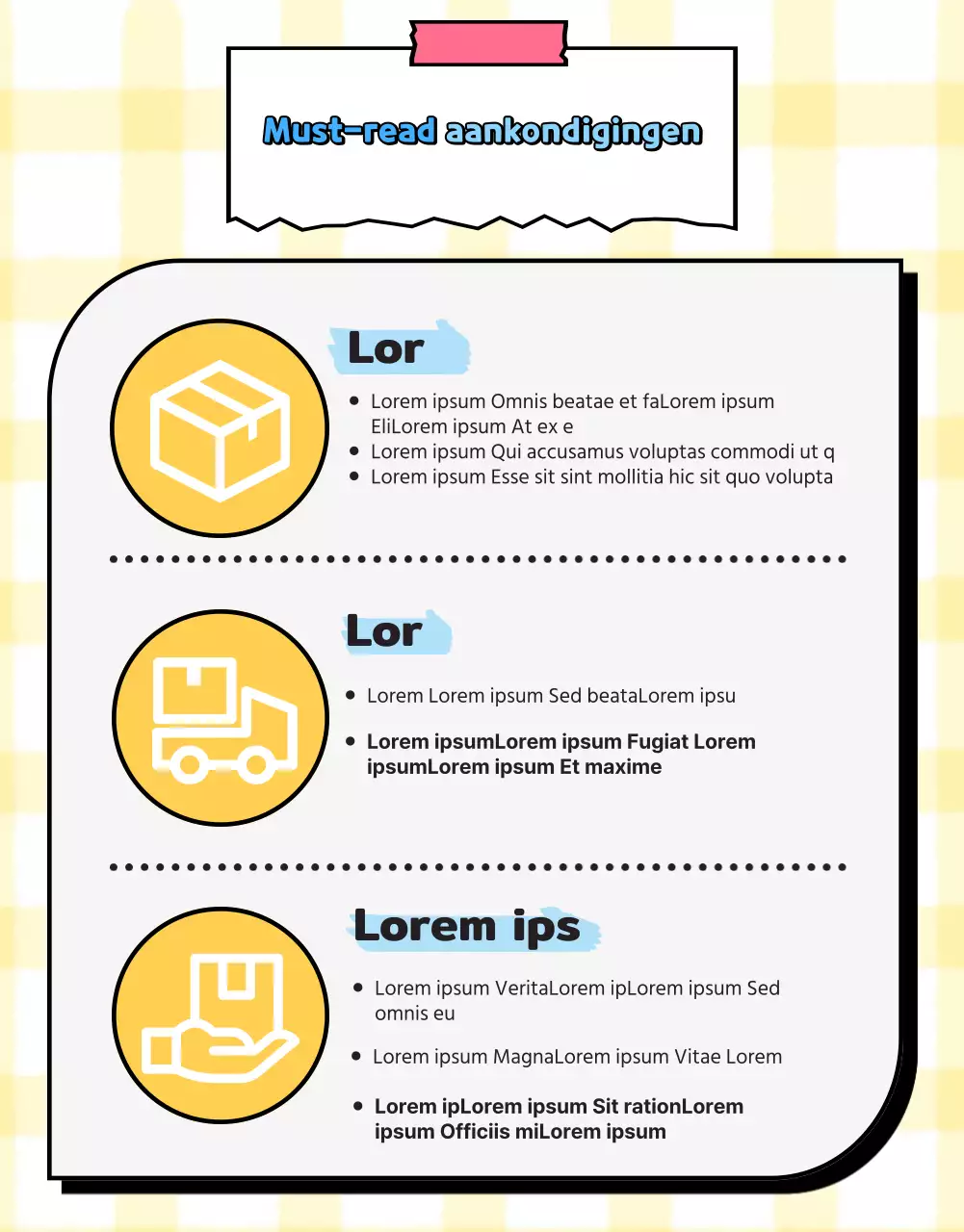 Schattig geel Daku briefpapier willekeurig doosje