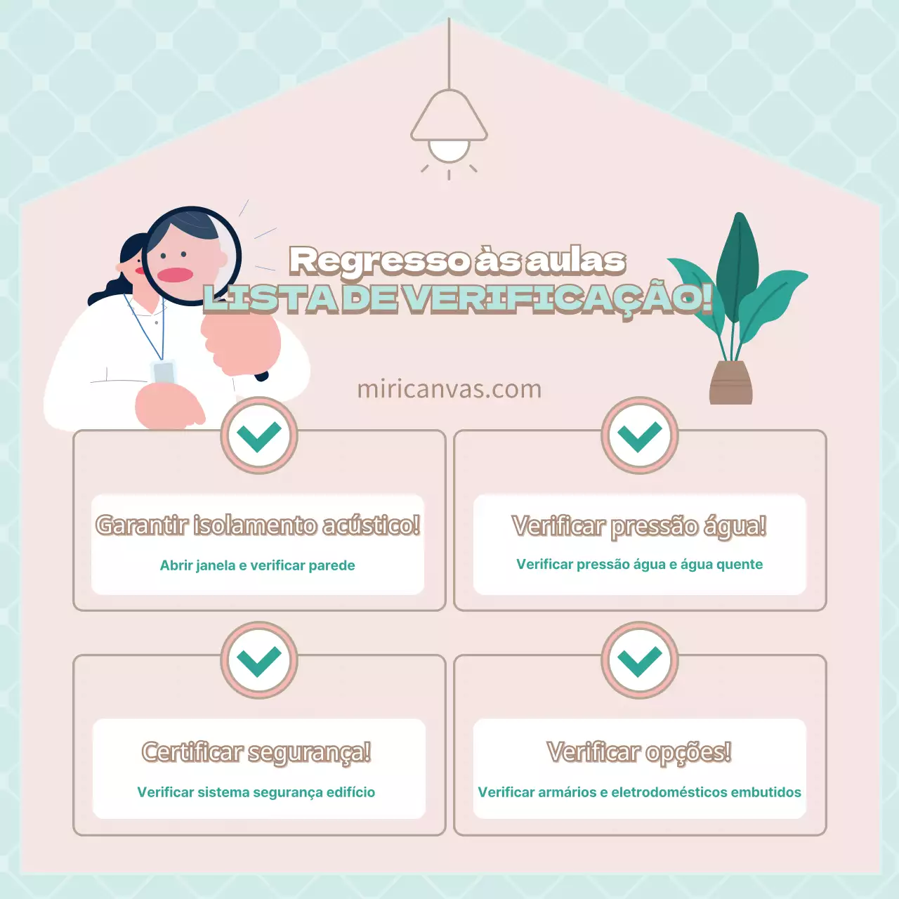 Uma bonita lista de verificação para o regresso às aulas em azul claro e cor-de-rosa