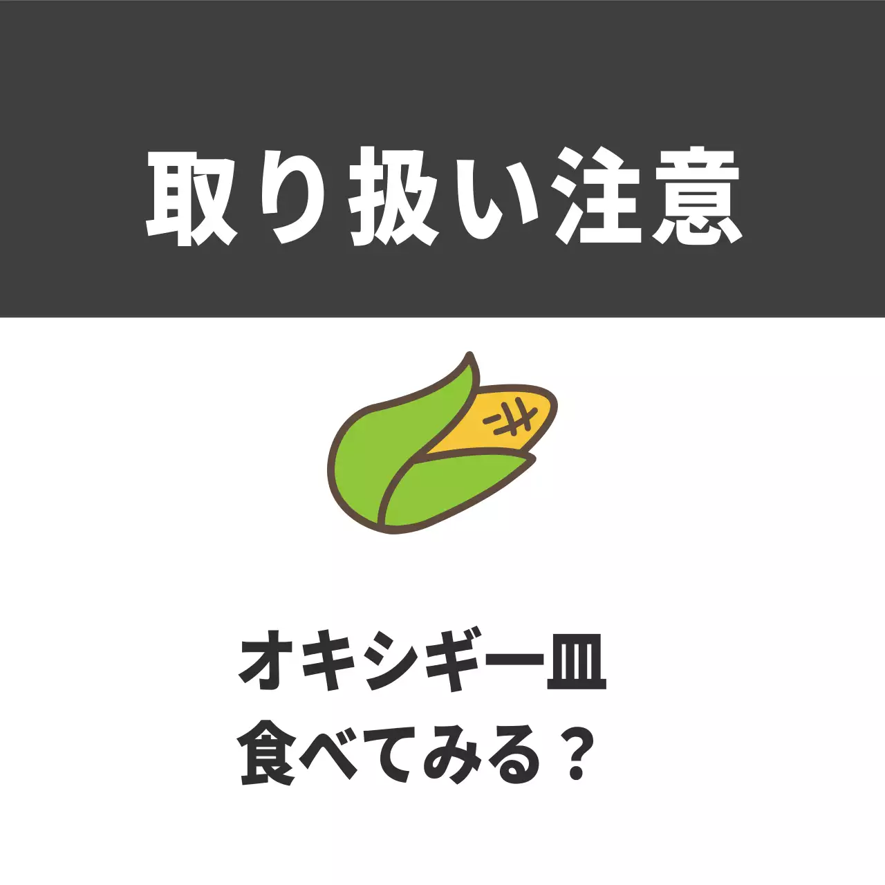 取り扱い注意_トウモロコシ