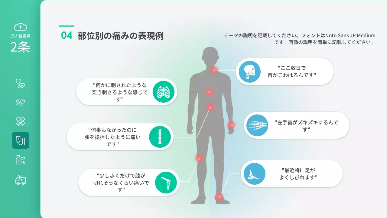緑 シンプル 医療 プレゼンテーション
