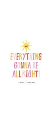 Een kleurrijke, grove, schattige stijl om je café te promoten