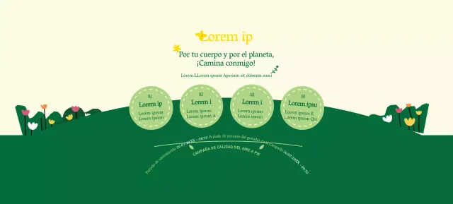 Sobre la campaña verde y amarilla de ir al trabajo a pie con un estilo limpio