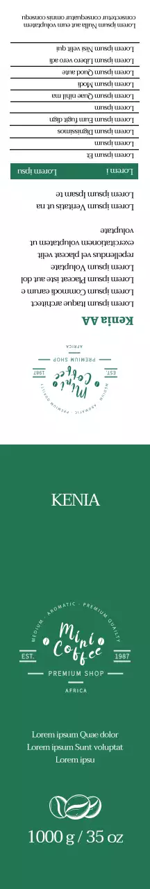 Groene koffiebonen cadeauverpakking