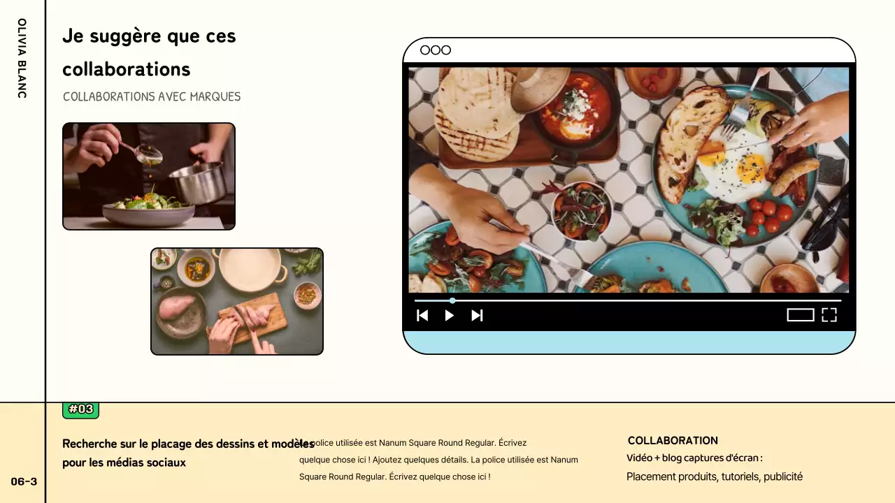 Une proposition de collaboration entre YouTubers, mignonne et colorée, en rose, vert et pastel.