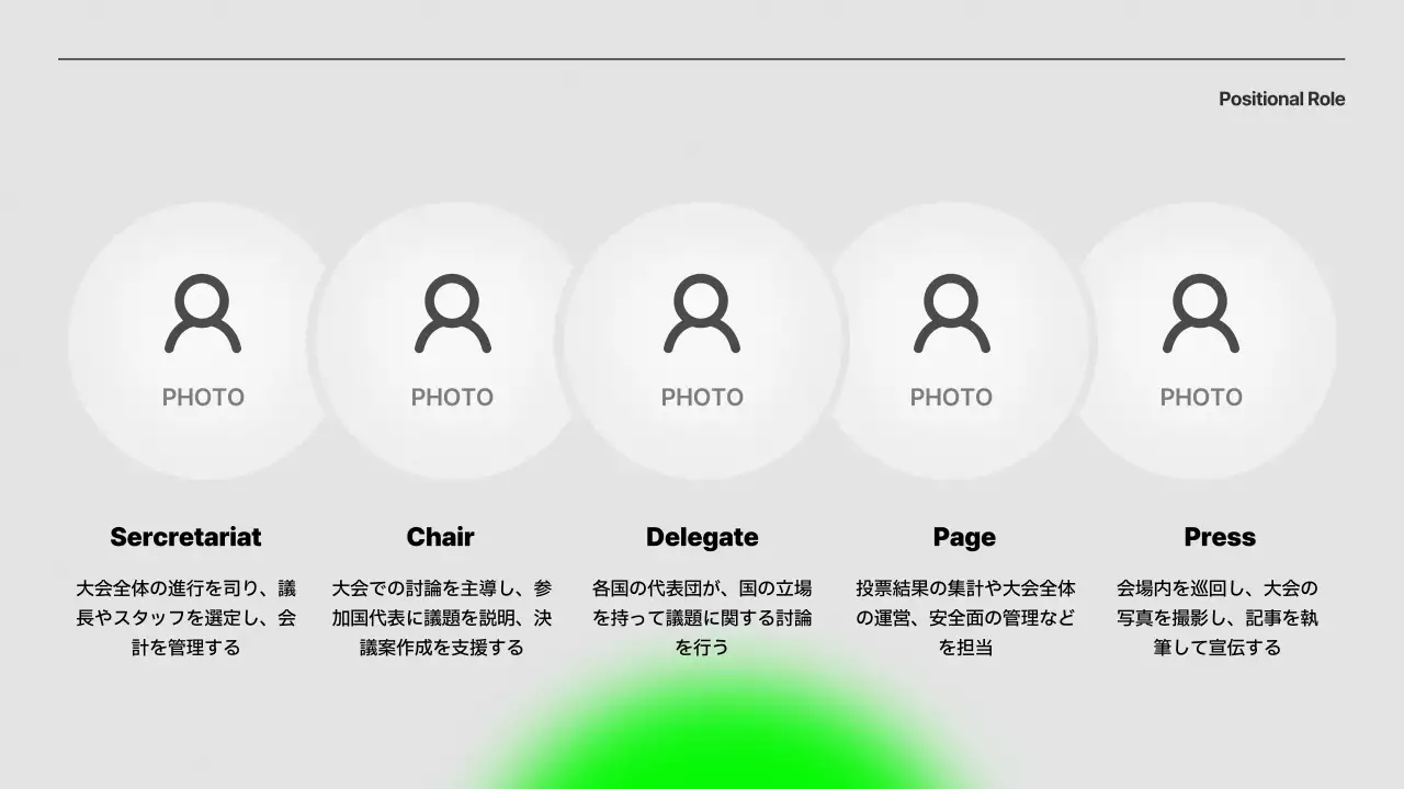 緑 シンプル カンファレンス 資料 プレゼンテーション