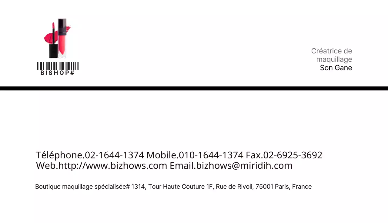 Boutique de perles spécialisée dans le maquillage