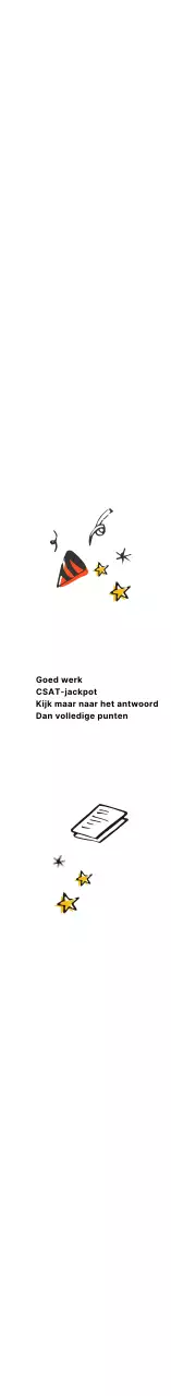 Witte Eenvoudige Illustratie SAT Examen Wensen Sticker