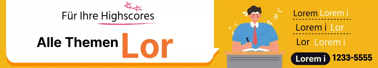 Gelbe Illustration niedliche Schule Vortrag Werbung