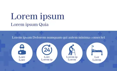 Icône bleue simple étiquette de maison de retraite