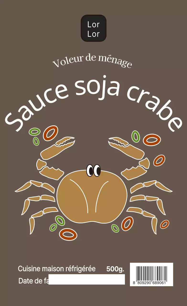 Sauce soja aux fruits de mer pâte de crabe