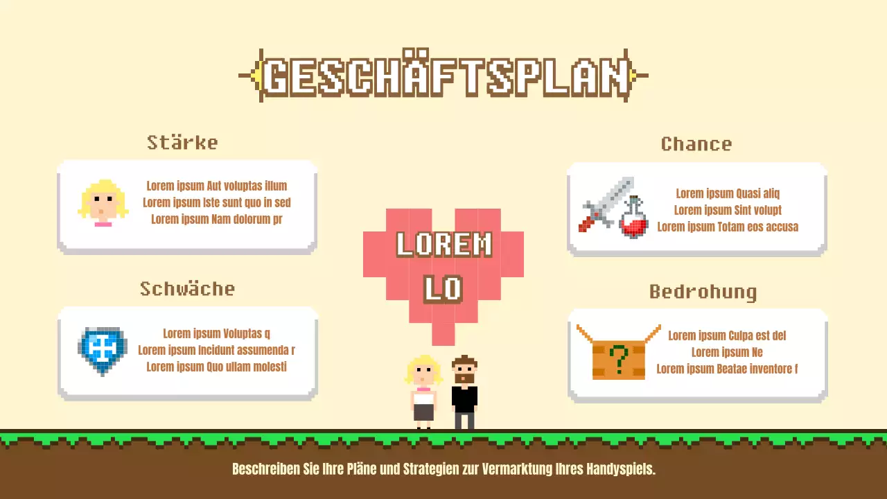 Kommerzialisierungsplan für Pixel-Handyspiele