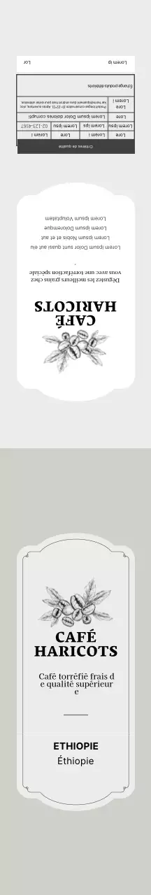 Emballage illustré vert lime des grains de café Vincci Cafe