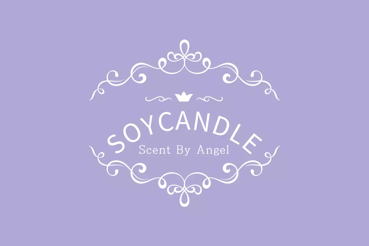 ラベンダー 上品 キャンドル ラベル ファンシーバナー