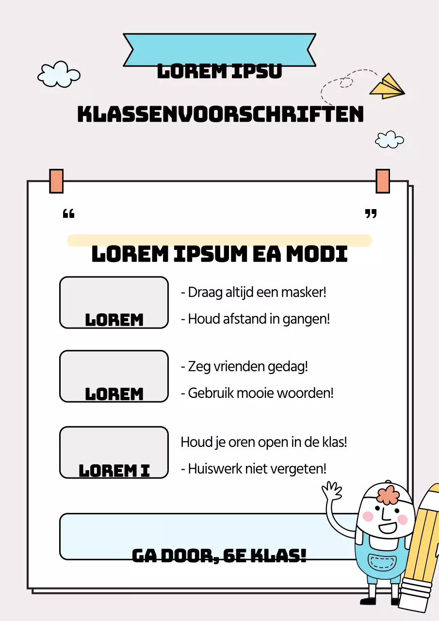 Klassenvoorschriften