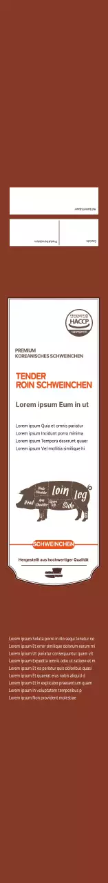 Rote einfache Ikone Schweinefilet