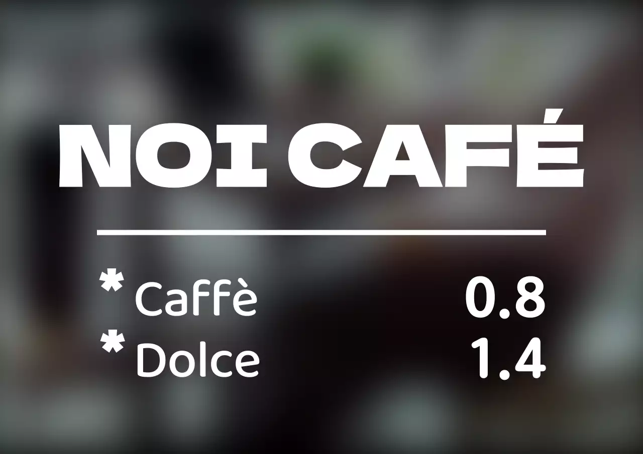 Una semplice lavagna per il menu del caffè con uno stile pulito