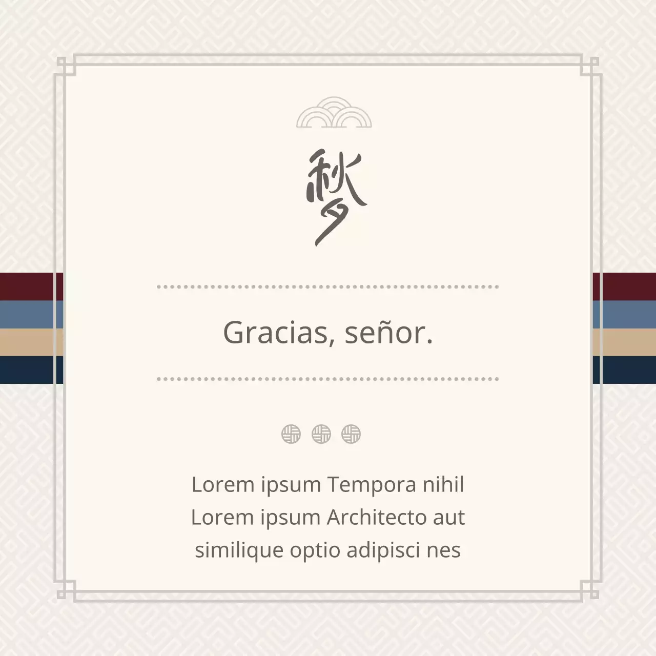 Una felicitación de Acción de Gracias en forma de sobre de color gris claro