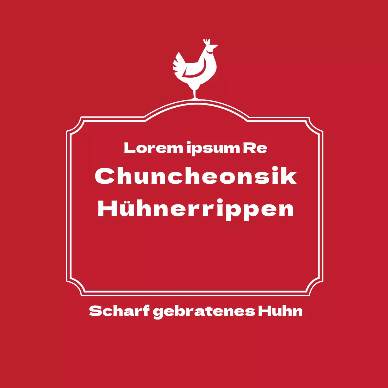 Etikett für Hähnchenrippchen nach Chuncheon-Art