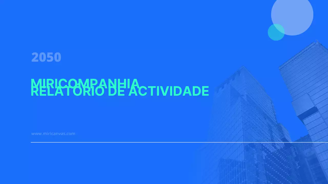 Relatórios empresariais simples em azul