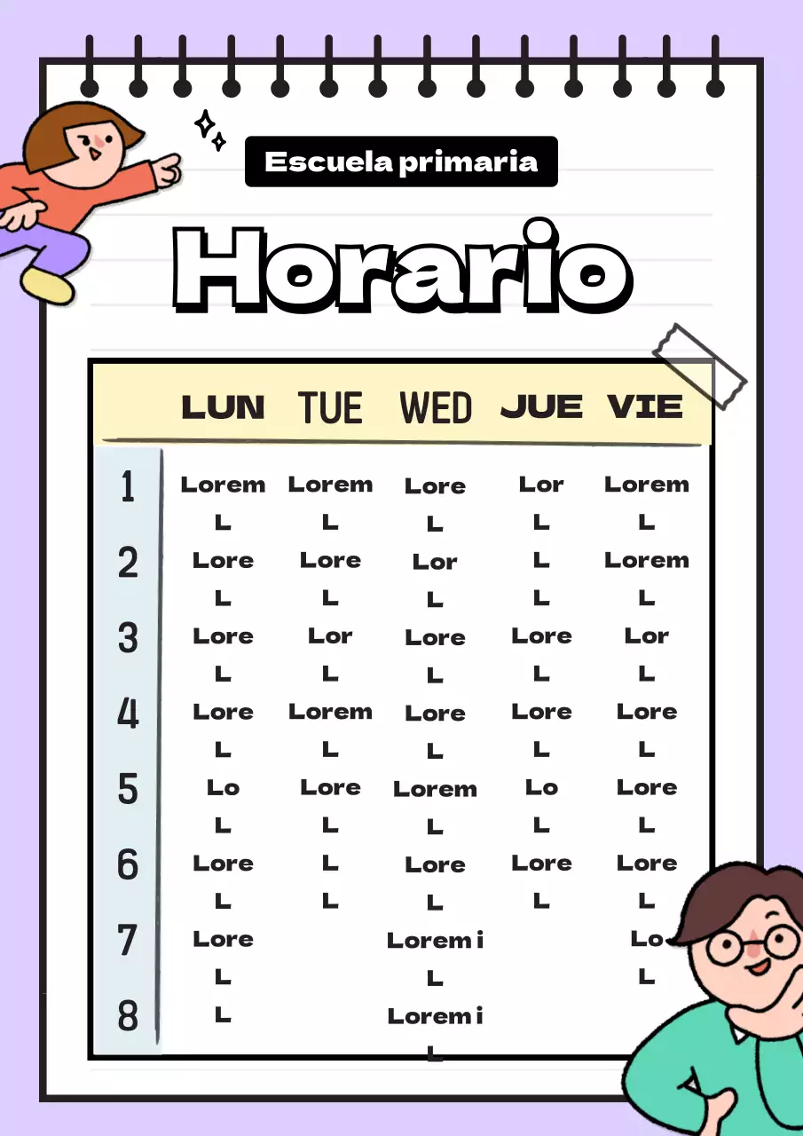 Horario escolar 04