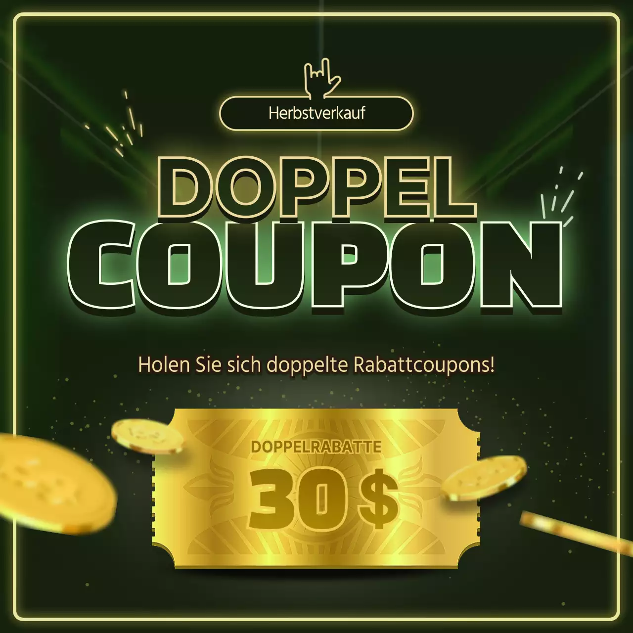 Den Coupon fallen lassen