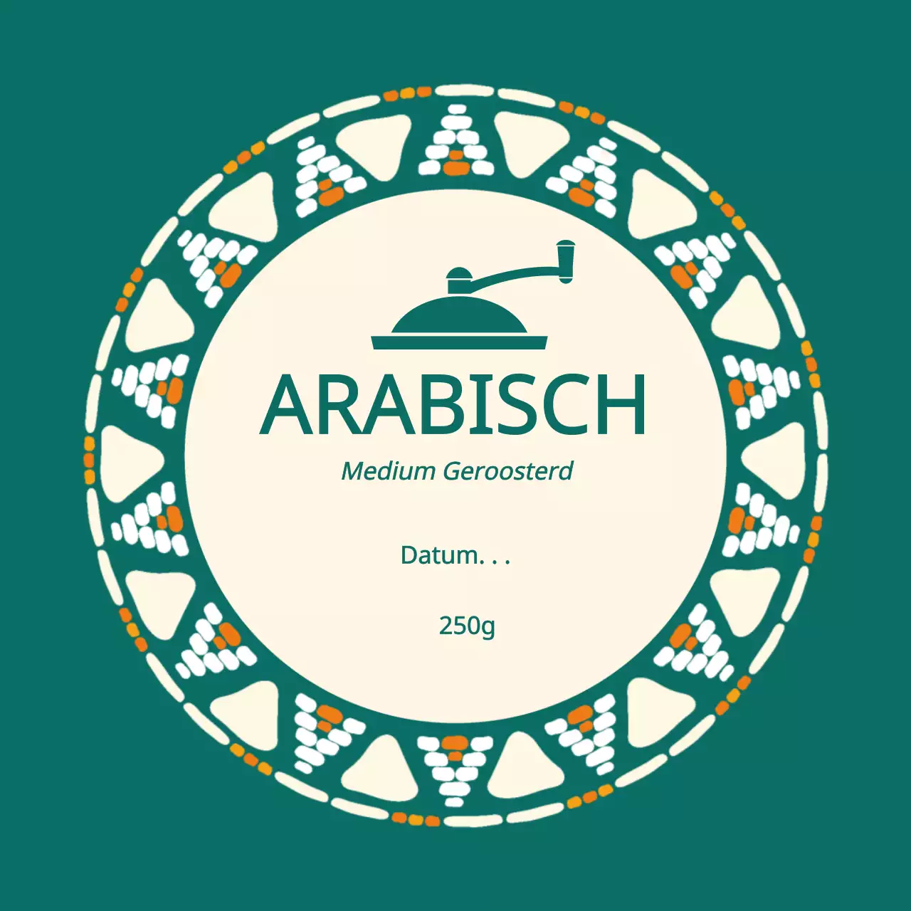 Turkoois café koffie cirkel