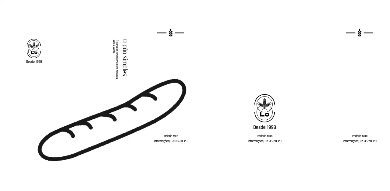 Promova e informe o seu café com uma ilustração simples e engraçada de uma baguete.