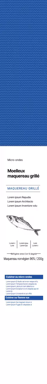 Produit à base de maquereau bleu grillé