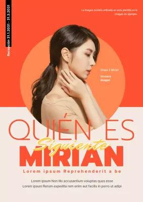 Nuevo concurso de modelos publicitarios con un sencillo fondo rojo