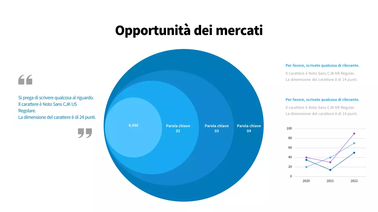 Una semplice lettera di presentazione aziendale in bianco e blu