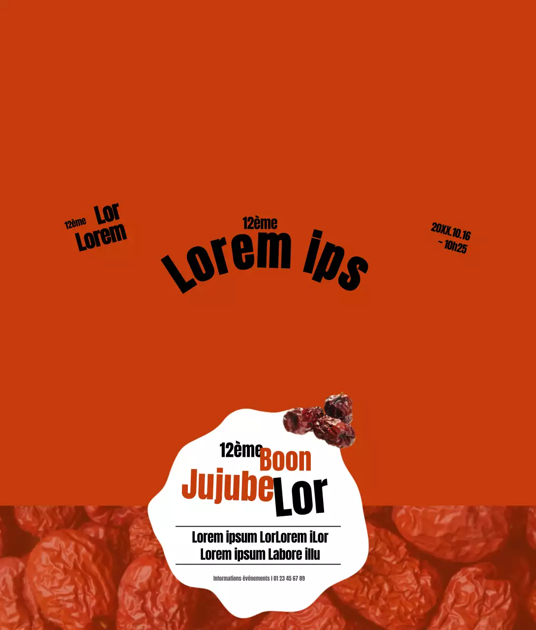 Un style simple en rouge et noir Un guide du festival Jujube Boeun