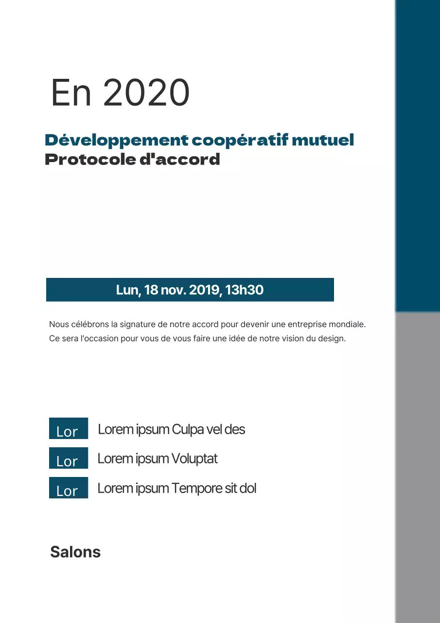 Un simple guide commercial bleu et gris