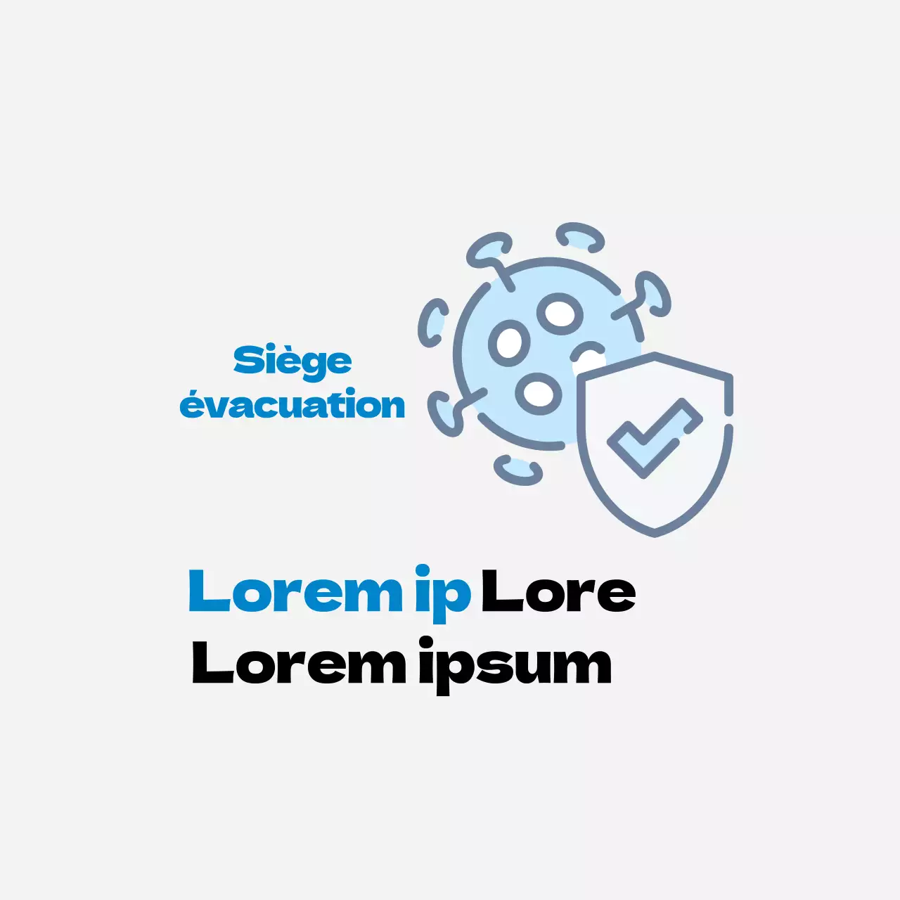 Illustration bleue corona soignée