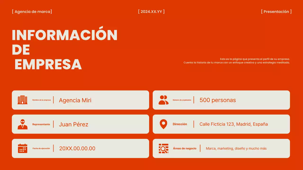 Un briefing de agencia de marca naranja y chic