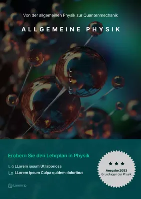Allgemeines Physik-Cover mit physikbezogenen Fotos auf grünem Hintergrund