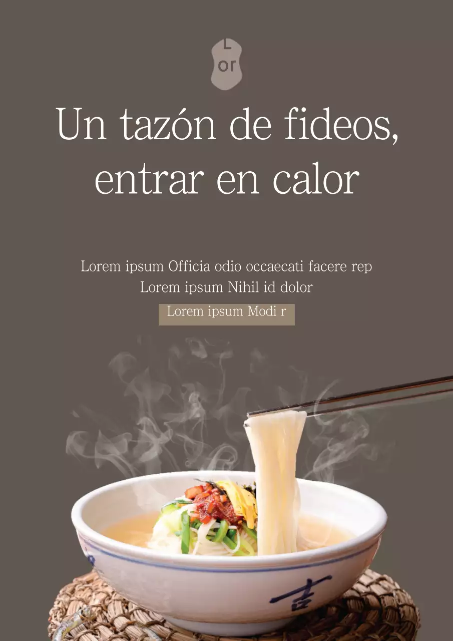 Promocione el menú de su restaurante de udon