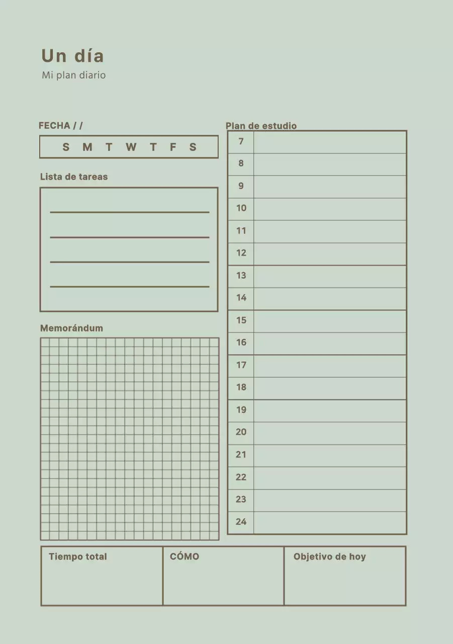 Planes diarios