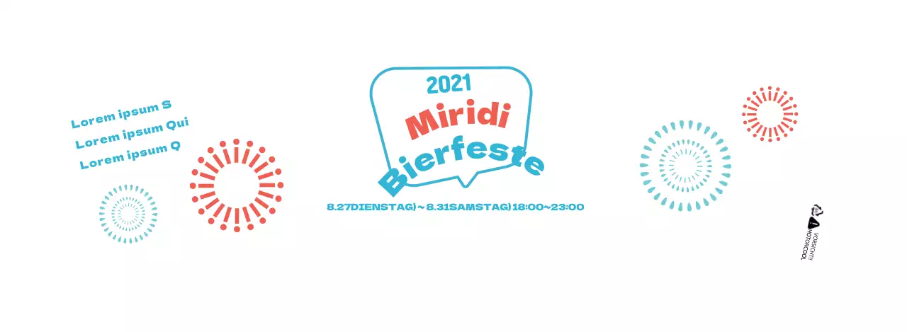 Weiß-Rot-Blau Feuerwerker Illustration Bierfestival