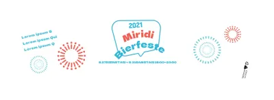 Weiß-Rot-Blau Feuerwerker Illustration Bierfestival