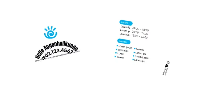 Weiß Blau Einfaches Krankenhaus Ophthalmologie