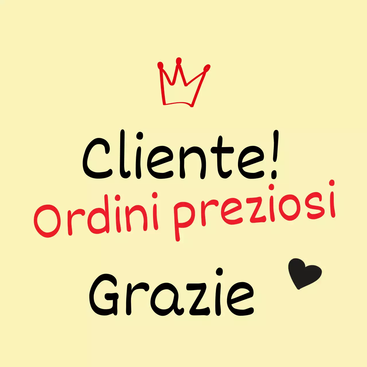 Messaggio di ringraziamento per la consegna