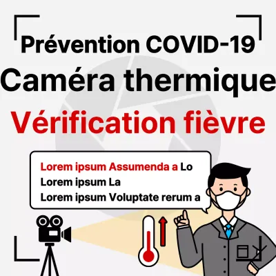 Guide de contrôle de la fièvre de la caméra thermique Black bold COVID-19