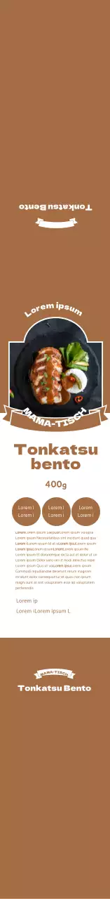 Brauner Fotorahmen Tonkatsu Bento